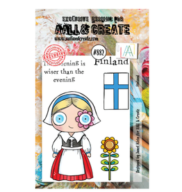 AALL & CREATE AALL & CREATE JANET KLEIN #882 FINLAND A7 ACRYLIC STAMP SET