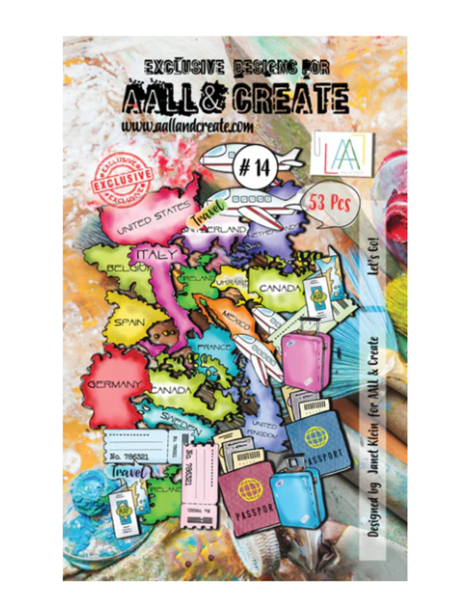 AALL & CREATE AALL & CREATE JANET KLEIN # 14 LET'S GO! COLOR DIE CUTS 53/PK