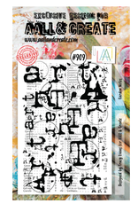 AALL & CREATE AALL & CREATE TRACY EVANS #909 GARDEN NOTES A6 ACRYLIC STAMP