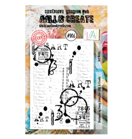 AALL & CREATE AALL & CREATE TRACY EVANS #906 ART NOTES A7 ACRYLIC STAMP SET