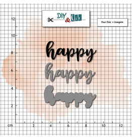 DIY & CIE DIY & CIE DIES ET TAMPON CLAIR HAPPY