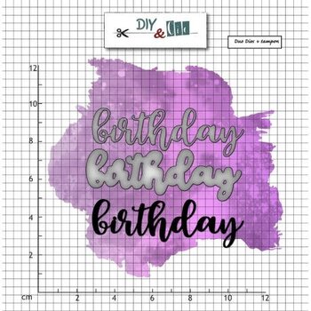 DIY & CIE DIY & CIE DIES ET TAMPON CLAIR BIRTHDAY
