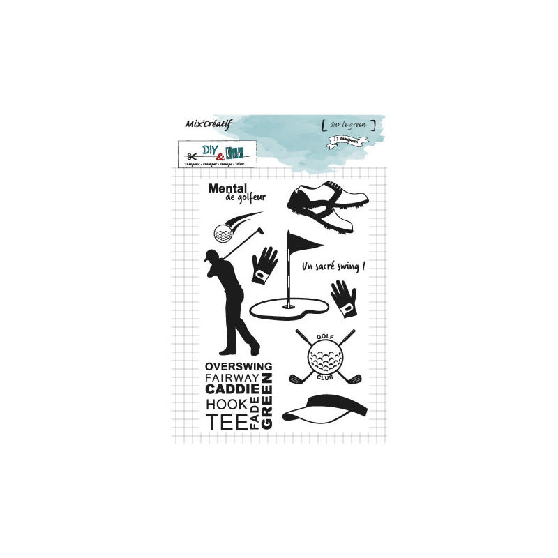 DIY & CIE DIY & CIE SUR LE GREEN CLEAR STAMP SET