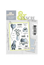 L'ENCRE ET L'IMAGE L'ENCRE ET L'IMAGE LES ENFANDISES QUE DU LOVE A6 CLEAR STAMP SET