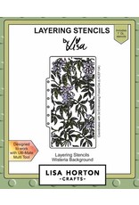 LISA HORTON CRAFTS LISA HORTON WISTERIA BACKGROUND LAYERING STENCIL SET 7/PK