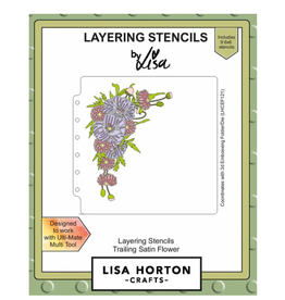 LISA HORTON CRAFTS LISA HORTON TRAILING SATIN FLOWER LAYERING STENCIL SET 9/PK