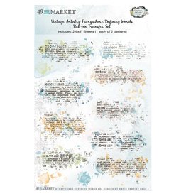 49 AND MARKET 49 AND MARKET VINTAGE ARTISTRY EVERYWHERE DEFINING WORDS 6x8 RUB-ON TRANSFER SET 2/PK