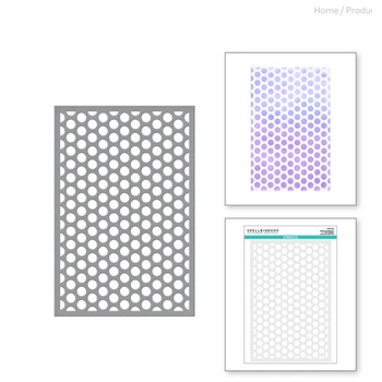 SPELLBINDERS SPELLBINDERS PUFF DOTTY 6x9 STENCIL