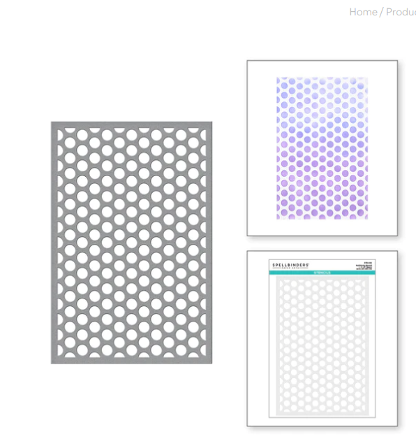 SPELLBINDERS SPELLBINDERS PUFF DOTTY 6x9 STENCIL