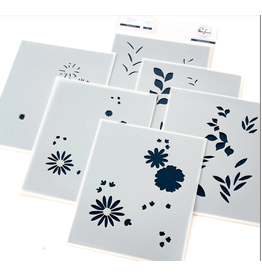 PINKFRESH PINKFRESH STUDIO HAPPY FOR YOU STENCIL SET 6/PK