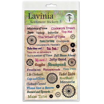 LAVINIA STAMPS LAVINIA SENTIMENT STICKERS SET #5 VINTAGE COLLECTION