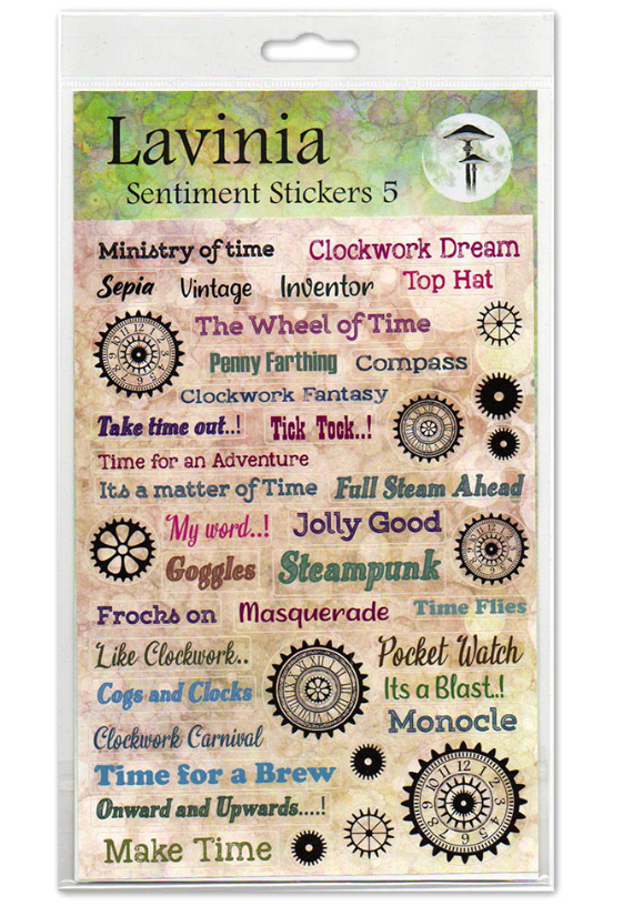 LAVINIA STAMPS LAVINIA SENTIMENT STICKERS SET #5 VINTAGE COLLECTION