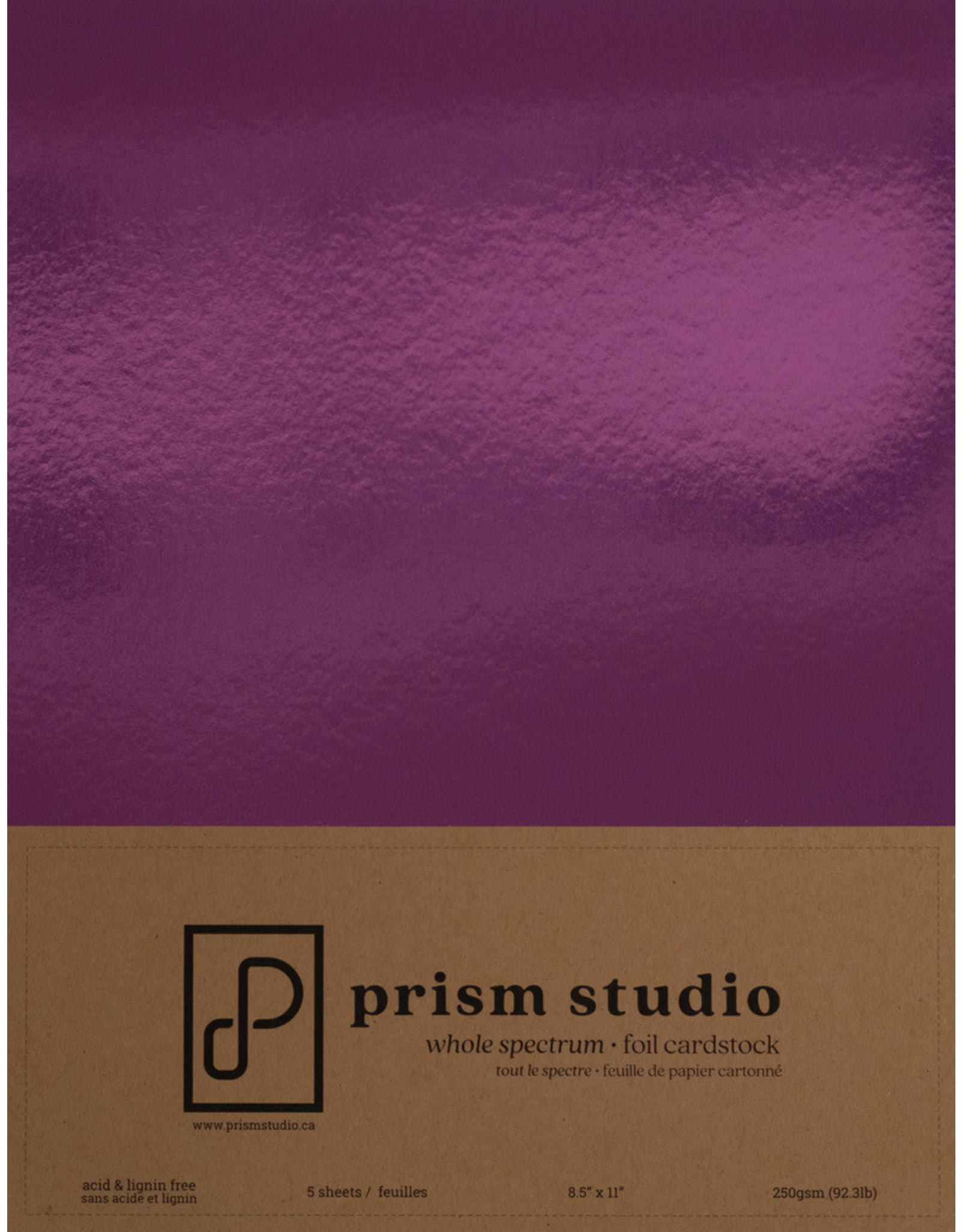 PRISM STUDIO PRISM STUDIO WHOLE SPECTRUM FOIL 8.5x11 CARDSTOCK-RUBELLITE