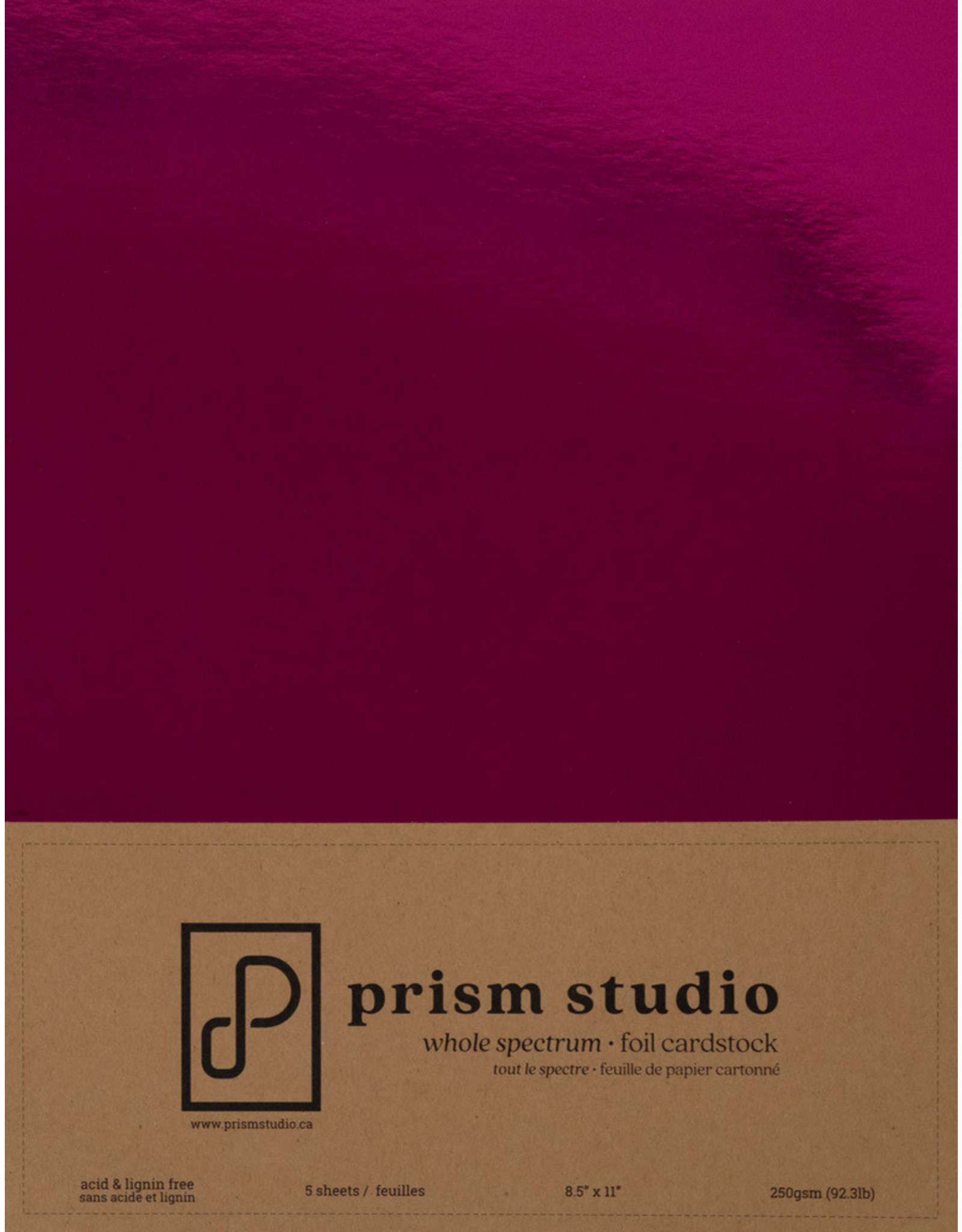 PRISM STUDIO PRISM STUDIO WHOLE SPECTRUM FOIL 8.5x11 CARDSTOCK-PINK TOURMALINE