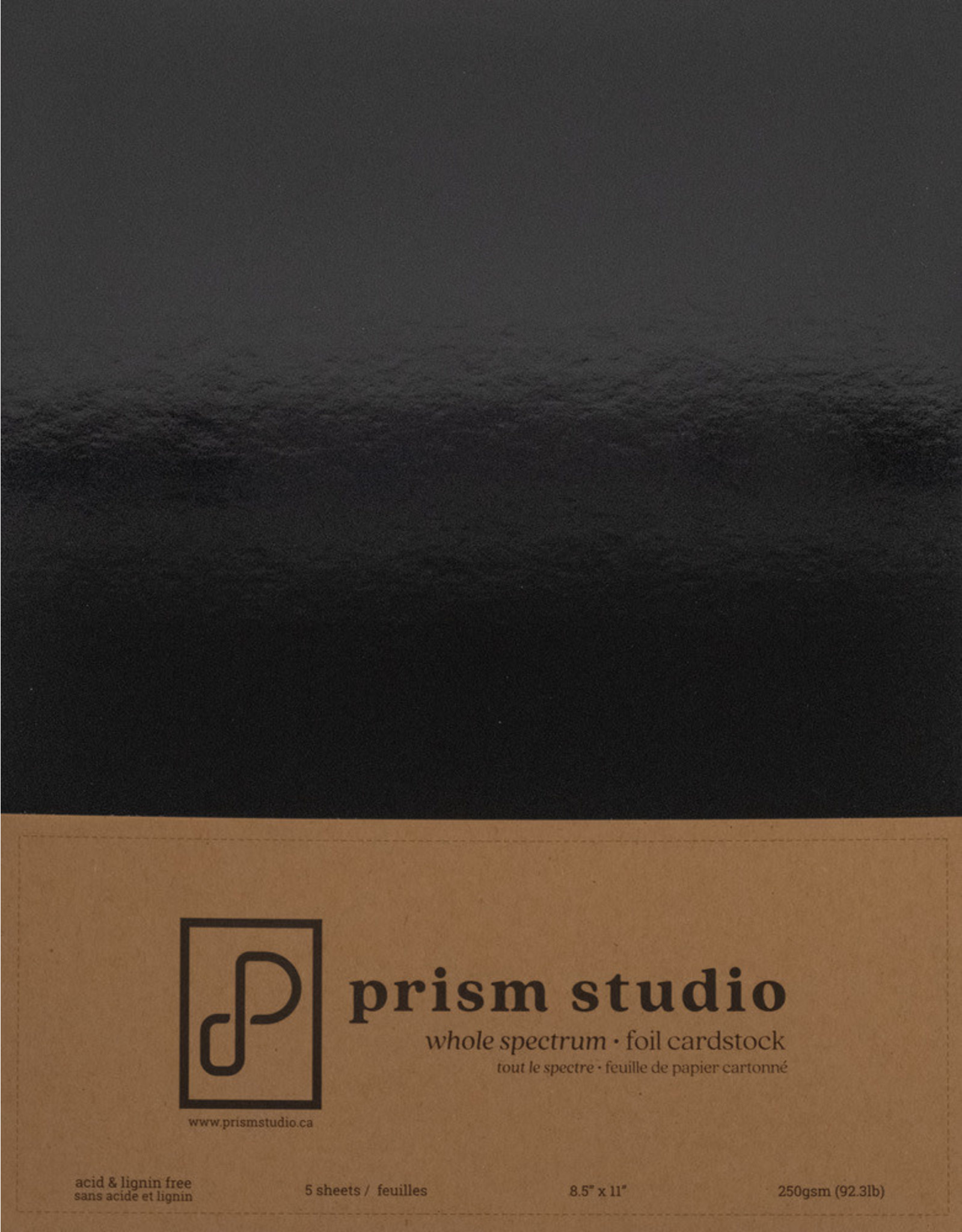 PRISM STUDIO PRISM STUDIO WHOLE SPECTRUM FOIL 8.5x11 CARDSTOCK-OBSIDIAN