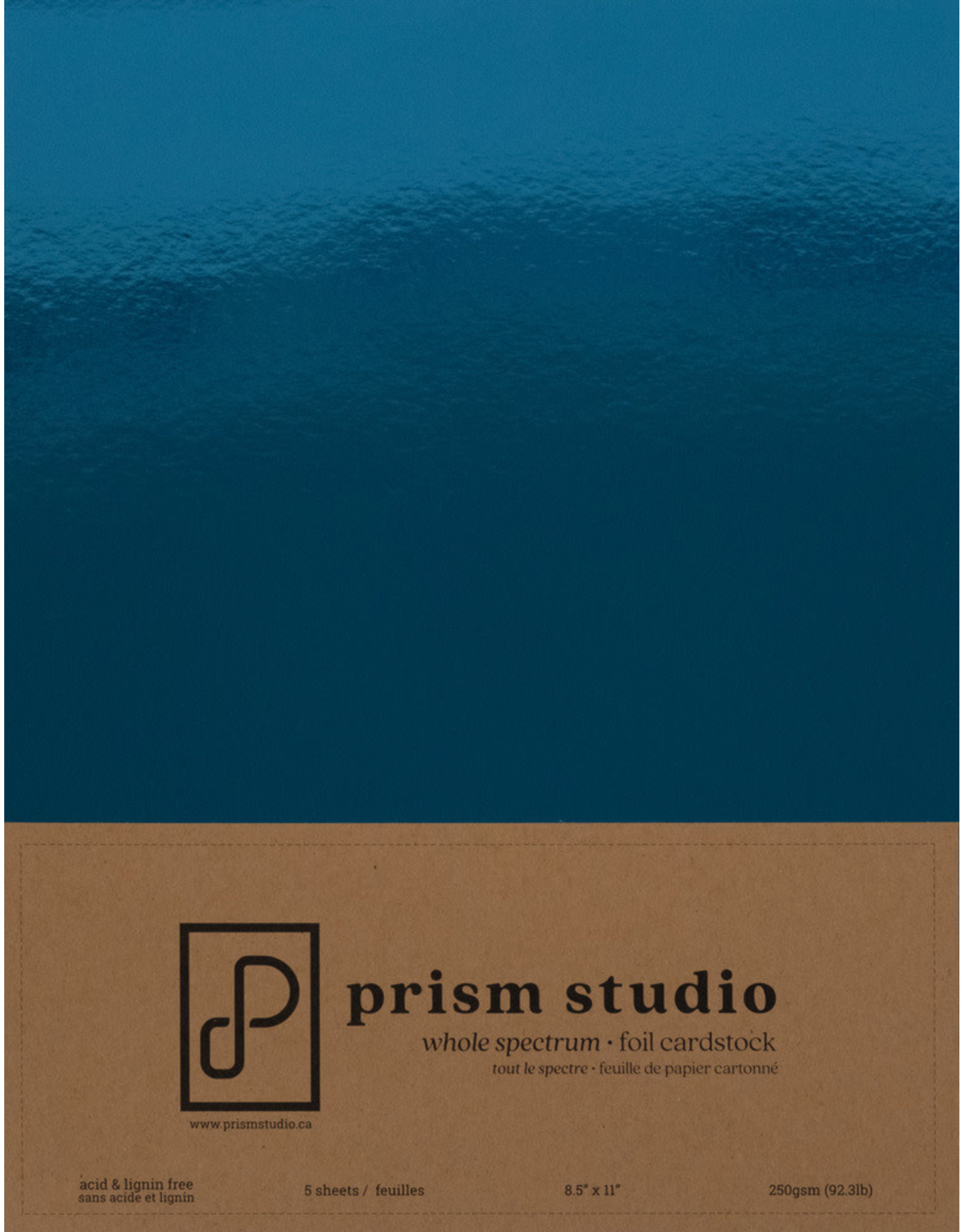 PRISM STUDIO PRISM STUDIO WHOLE SPECTRUM FOIL 8.5x11 CARDSTOCK-AQUAMARINE
