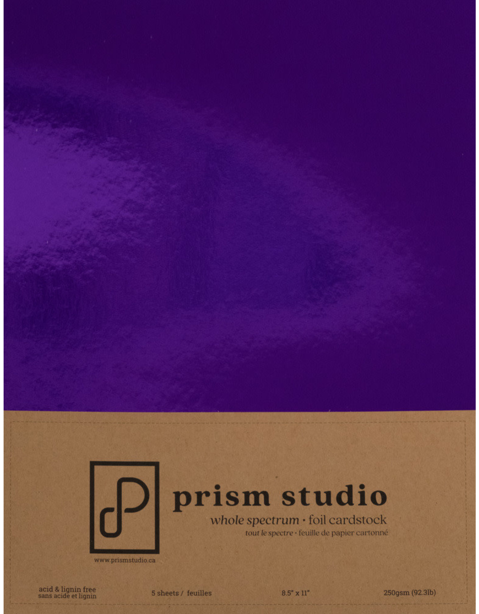 PRISM STUDIO PRISM STUDIO WHOLE SPECTRUM FOIL 8.5x11 CARDSTOCK-AMETHYST