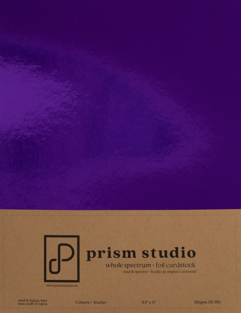 PRISM STUDIO PRISM STUDIO WHOLE SPECTRUM FOIL 8.5x11 CARDSTOCK-AMETHYST