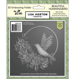 LISA HORTON CRAFTS LISA HORTON CRAFTS BEAUTIFUL HUMMINGBIRD 6x6 3D EMBOSSING FOLDER AND DIE