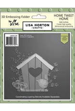 LISA HORTON CRAFTS LISA HORTON CRAFTS HOME TWEET HOME 6x6 3D EMBOSSING FOLDER AND DIE