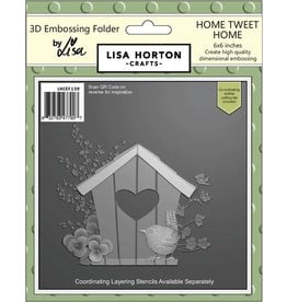 LISA HORTON CRAFTS LISA HORTON CRAFTS HOME TWEET HOME 6x6 3D EMBOSSING FOLDER AND DIE