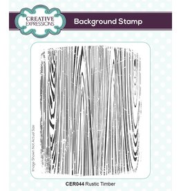 CREATIVE EXPRESSIONS CREATIVE EXPRESSIONS RUSTIC TIMBER BACKGROUND CLING STAMP
