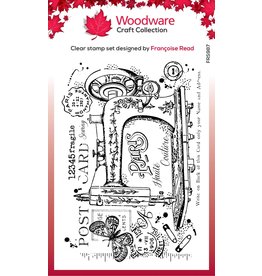 WOODWARE CRAFT COLLECTION WOODWARE CRAFT COLLECTION FRANCOISE READ SEWING MACHINE CLEAR STAMP