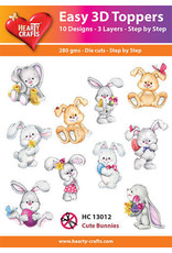 HEARTY CRAFTS HEARTY CRAFTS CUTE BUNNIES EASY 3D TOPPERS