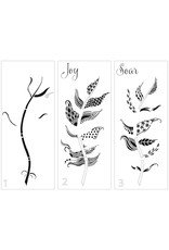 CRAFTERS WORKSHOP THE CRAFTERS WORKSHOP JOY FEATHER 8.5x11 LAYERED SLIMLINE STENCIL