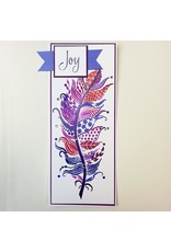 CRAFTERS WORKSHOP THE CRAFTERS WORKSHOP JOY FEATHER 8.5x11 LAYERED SLIMLINE STENCIL