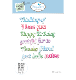 ELIZABETH CRAFT DESIGNS ELIZABETH CRAFT DESIGNS EVERYDAY ELEMENTS BY ANNETTE GREEN EVERYDAY WORDS DIE SET