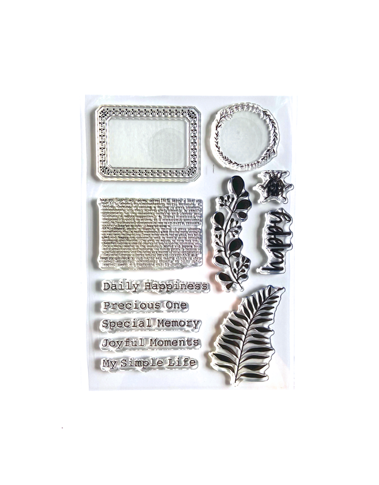 ELIZABETH CRAFT DESIGNS ELIZABETH CRAFT DESIGNS EVERYDAY ELEMENTS BY ANNETTE GREEN HAPPY CLEAR STAMP SET