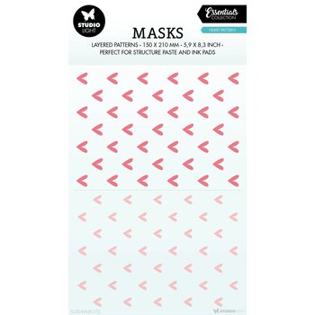 STUDIOLIGHT STUDIOLIGHT ESSENTIALS COLLECTION HEART PATTERN MASKS STENCIL