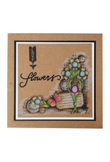 STUDIOLIGHT STUDIOLIGHT GRUNGE COLLECTION FLORAL GEMS CLEAR STAMP SET