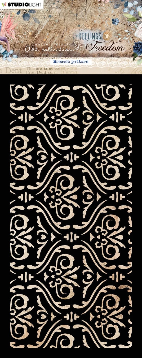 STUDIOLIGHT STUDIOLIGHT JENINE'S MINDFUL ART FEELINGS OF FREEDOM BROCADE STENCIL