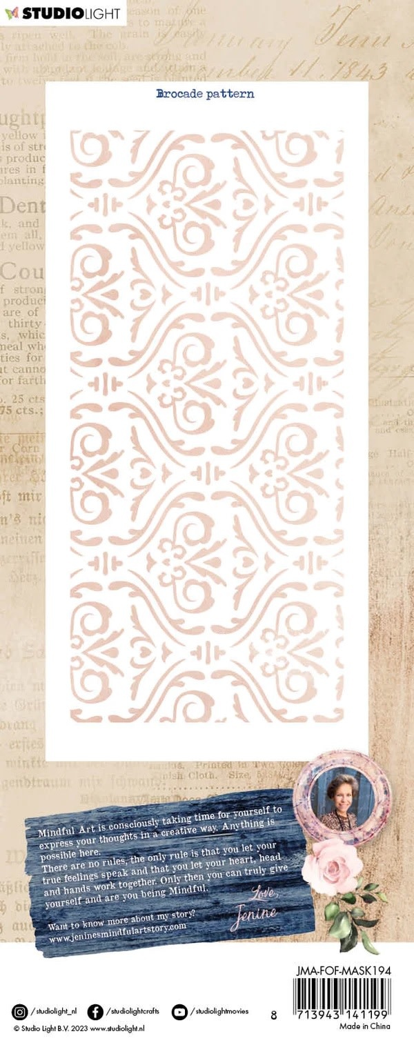 STUDIOLIGHT STUDIOLIGHT JENINE'S MINDFUL ART FEELINGS OF FREEDOM BROCADE STENCIL