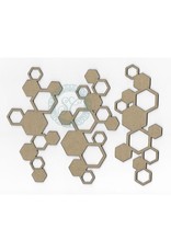 SCRAPAHOLICS SCRAPAHOLICS HEXAGON PIECES LASER CUT CHIPBOARD