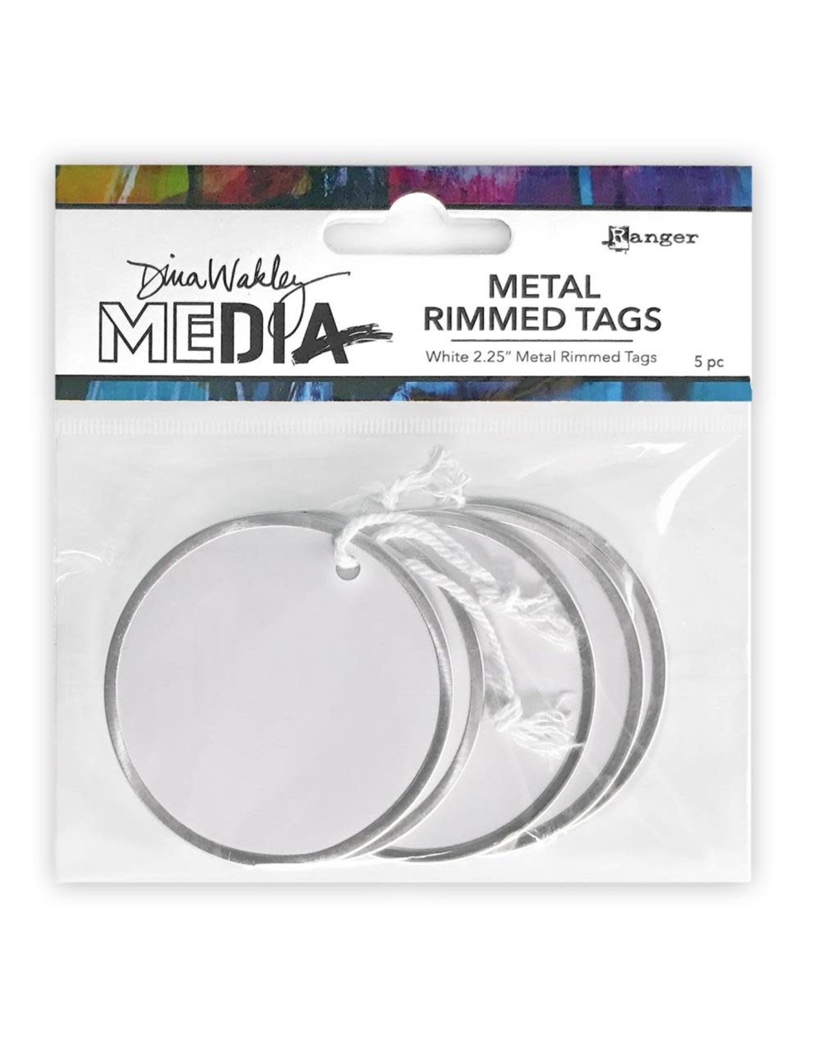 RANGER RANGER DINA WAKLEY MEDIA 2.25"METAL RIMMED TAGS 5/PK