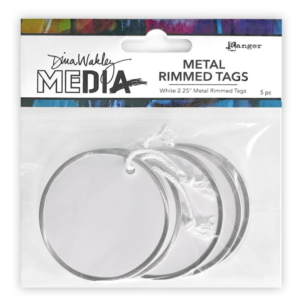 RANGER RANGER DINA WAKLEY MEDIA 2.25"METAL RIMMED TAGS 5/PK