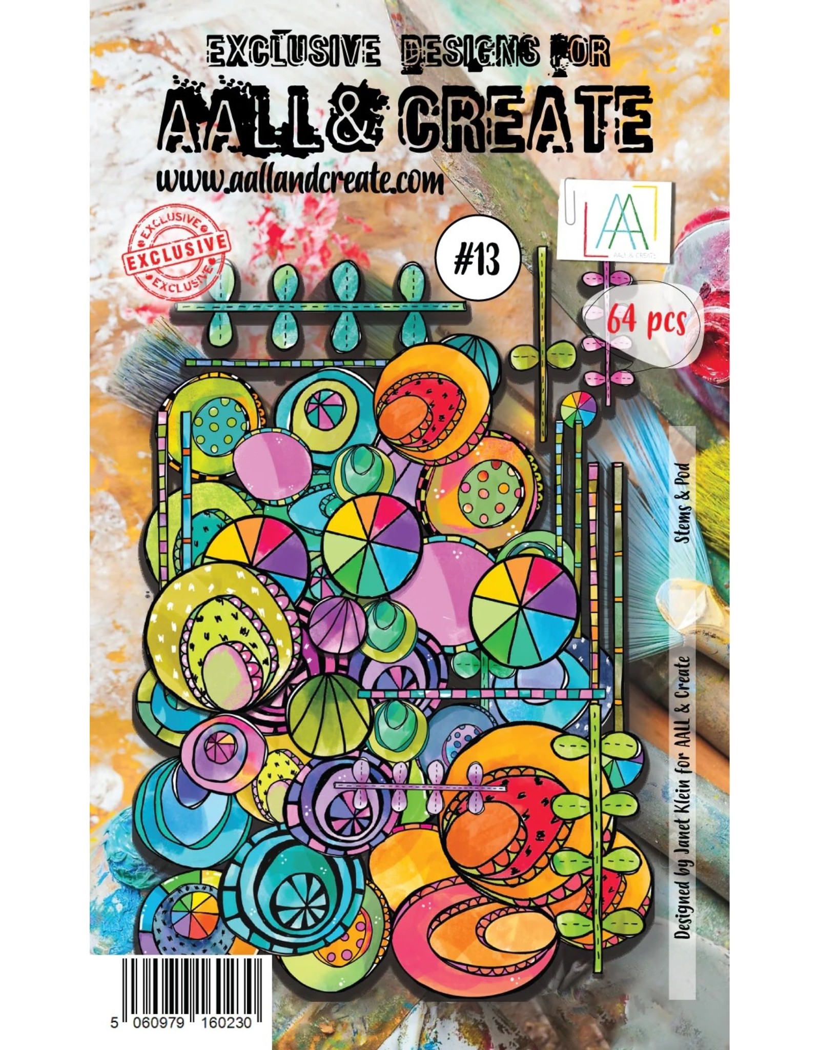 AALL & CREATE AALL & CREATE JANET KLEIN # 13 STEMS & PODS COLOUR DIE CUTS 64/PK
