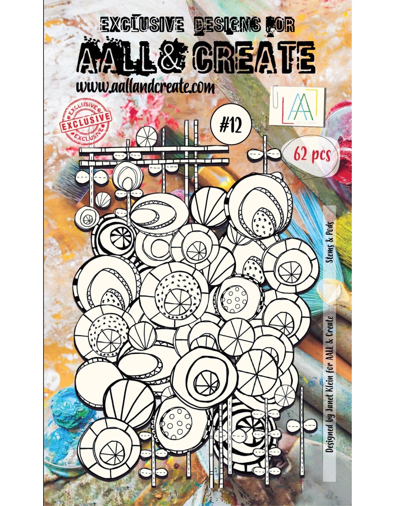 AALL & CREATE AALL & CREATE JANET KLEIN # 12 STEMS & PODS DIE CUTS 64/PK