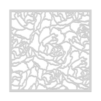 HERO ARTS HERO ARTS STENCIL SQUARE ARTISTIC PEONY 6X6 STENCIL