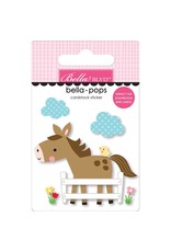 BELLA BLVD BELLA BLVD BELLA-POPS EIEIO COLLECTION HOLD YOUR HORSES 3D CARDSTOCK STICKER