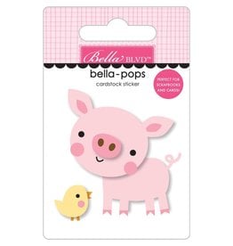 BELLA BLVD BELLA BLVD BELLA-POPS EIEIO COLLECTION HOGS & KISSES 3D CARDSTOCK STICKER