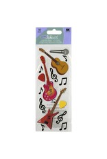 EK SUCCESS JOLEES BOUTIQUE GUITARS & MUSIC NOTES DIMENSIONAL STICKERS