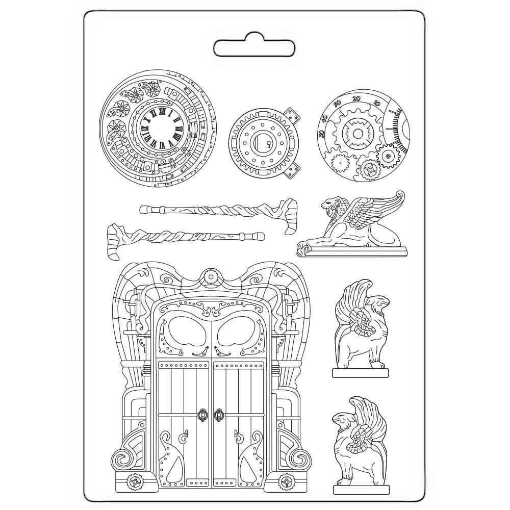 STAMPERIA STAMPERIA MAGIC FOREST DOOR & ELEMENTS SOFT MAXI MOULD 8.5x11.5