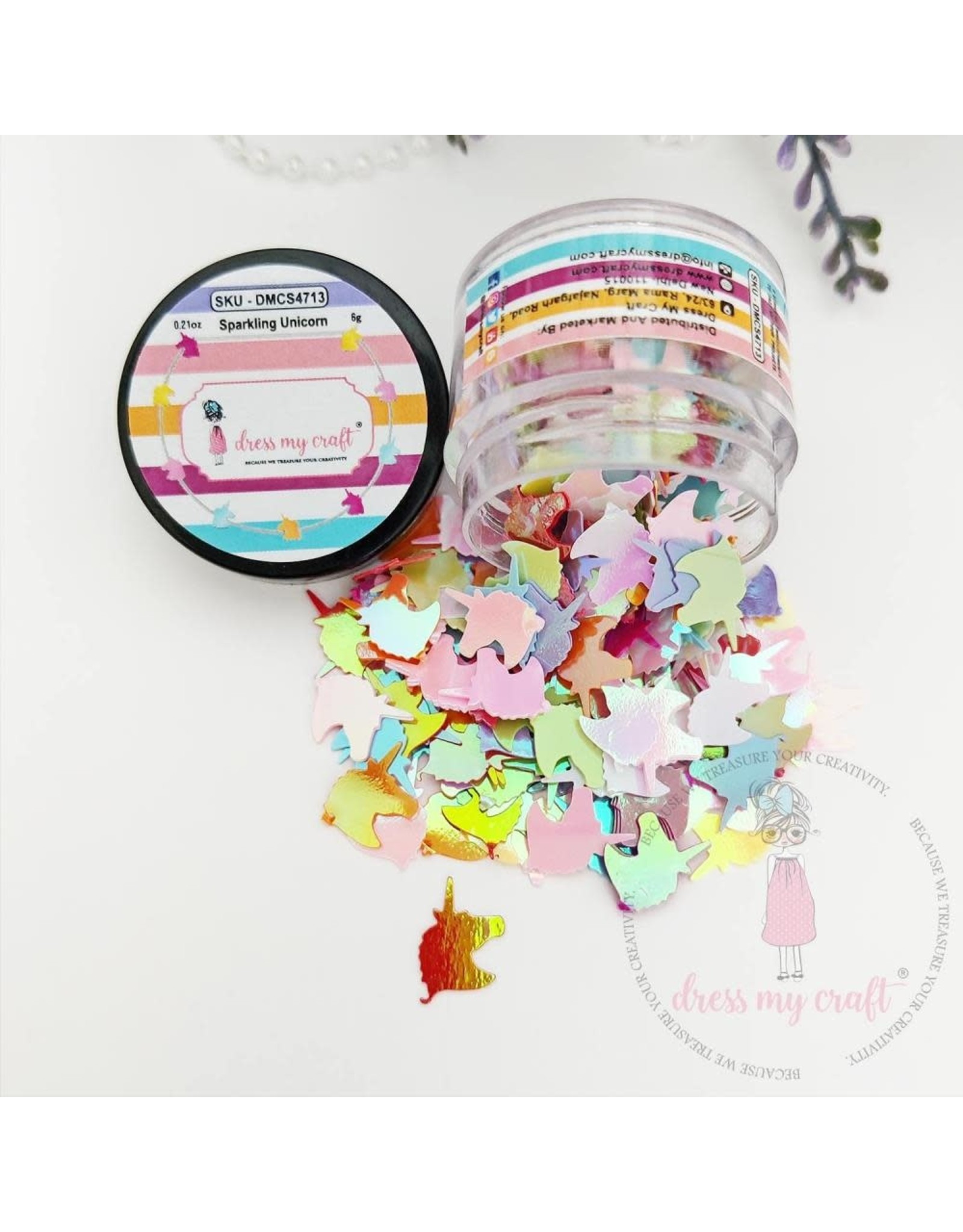 DRESS MY CRAFT DRESS MY CRAFT SHAKER ELEMENTS SPARKLING UNICORN 6gms