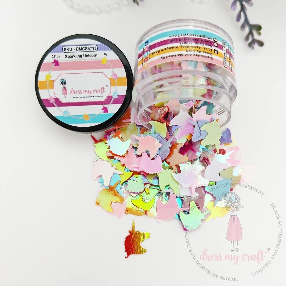 DRESS MY CRAFT DRESS MY CRAFT SHAKER ELEMENTS SPARKLING UNICORN 6gms