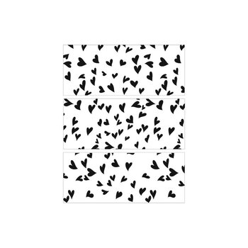 CRAFTERS WORKSHOP THE CRAFTER'S WORKSHOP GROOVY HEARTS 8.5x11 SLIMLINE LAYERED STENCIL