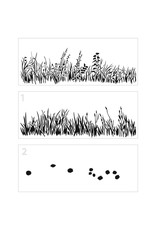 CRAFTERS WORKSHOP THE CRAFTERS WORKSHOP GRASSES 8.5x11 SLIMLINE LAYERED STENCIL